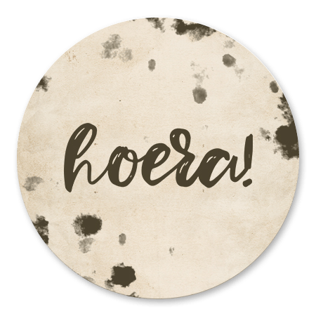 Vintage 'hoera!'